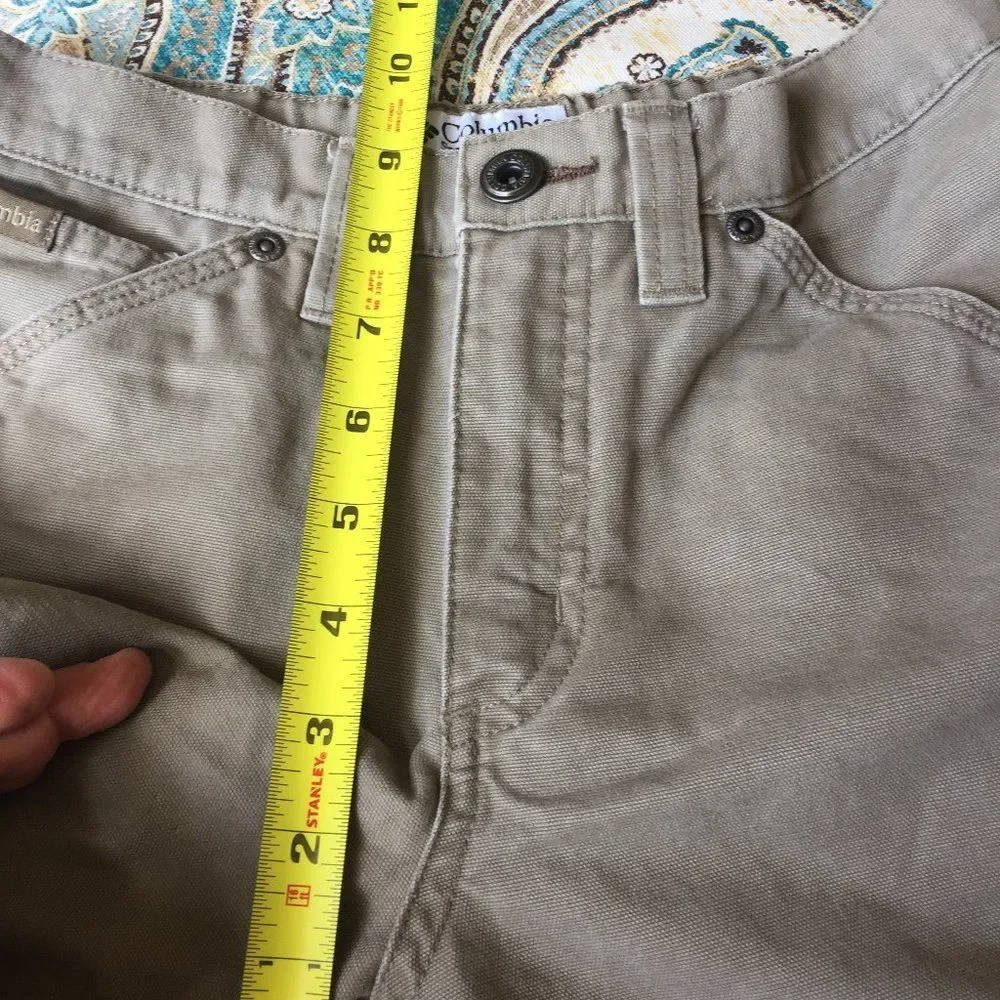 Columbia Youth Hiking Pants Size 10 Tan Adjustable Waist Cargo Outdoor